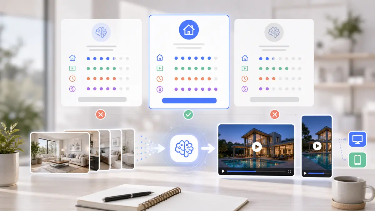 AI video generator feature comparison for real estate listings