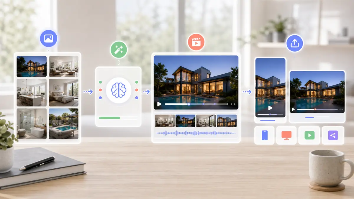 Repeatable listing video maker workflow from photos to exports